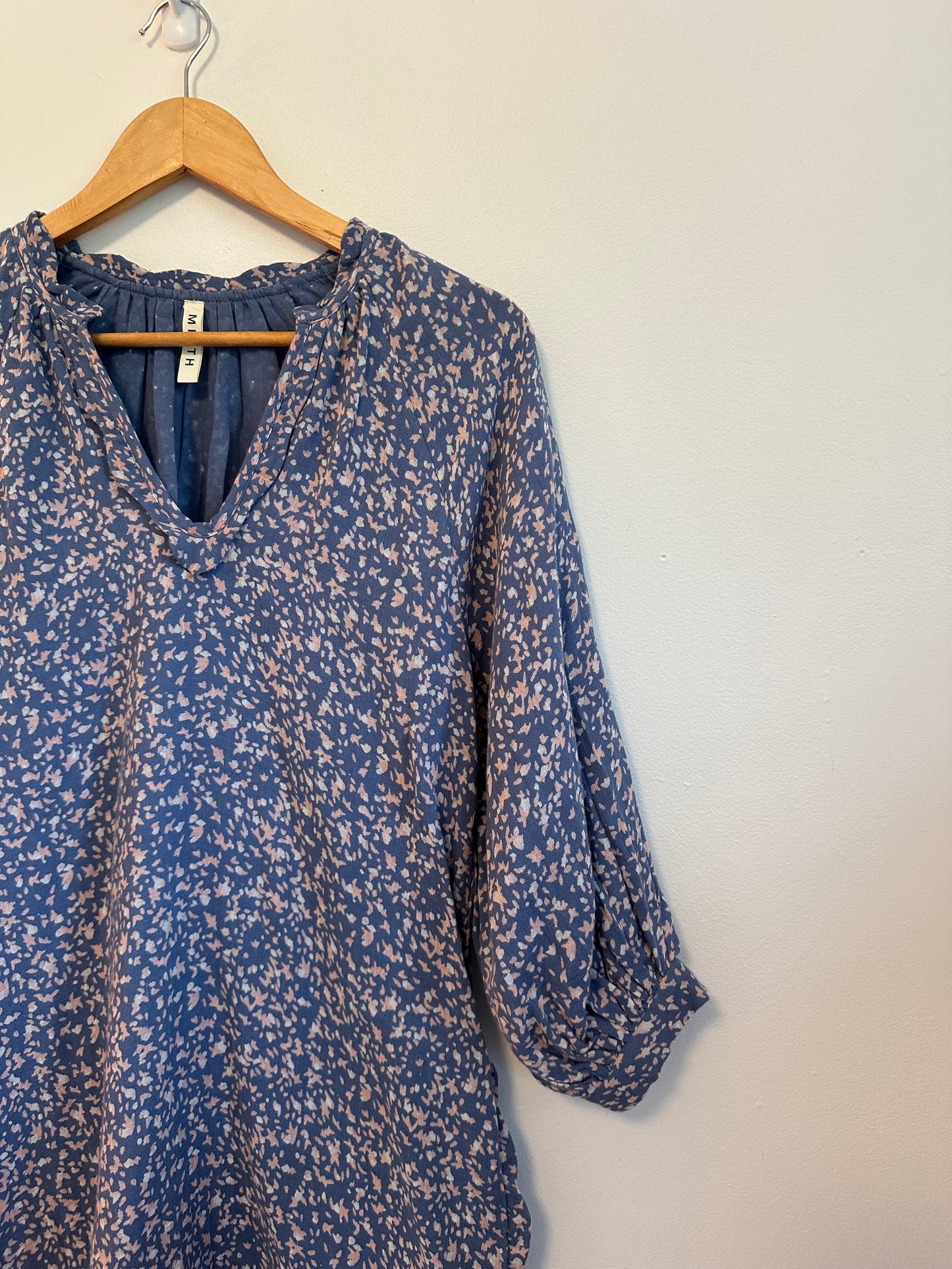 Mirth Palm Springs Mini Dress in Blue Floral | Size XS