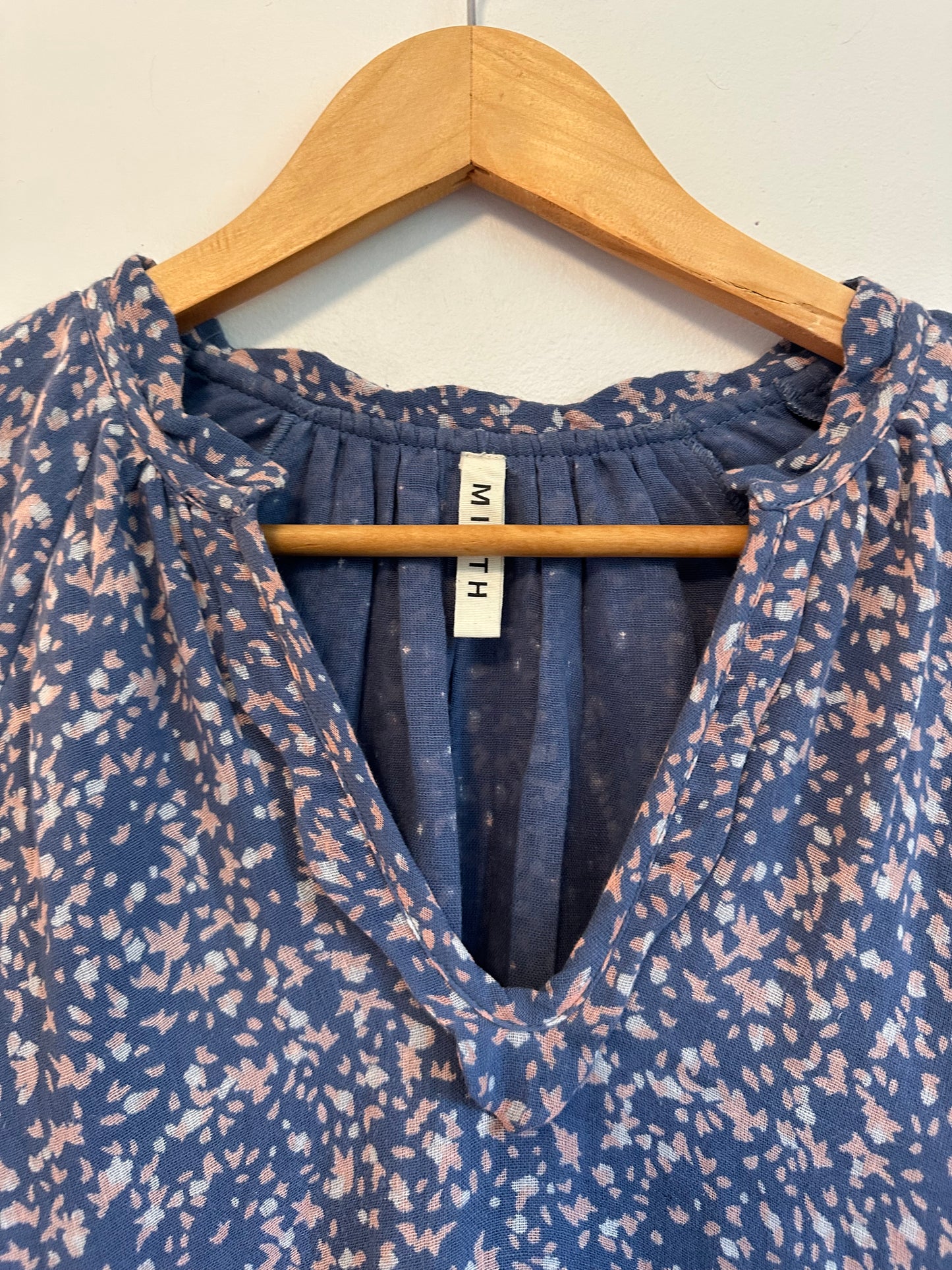Mirth Palm Springs Mini Dress in Blue Floral | Size XS