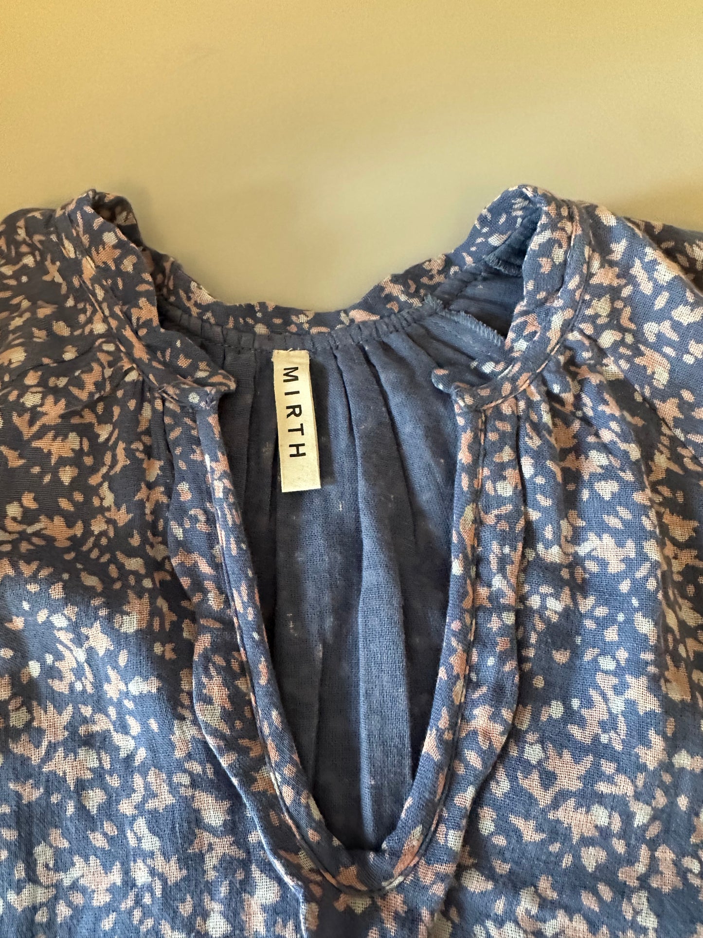 Mirth Palm Springs Mini Dress in Blue Floral | Size XS
