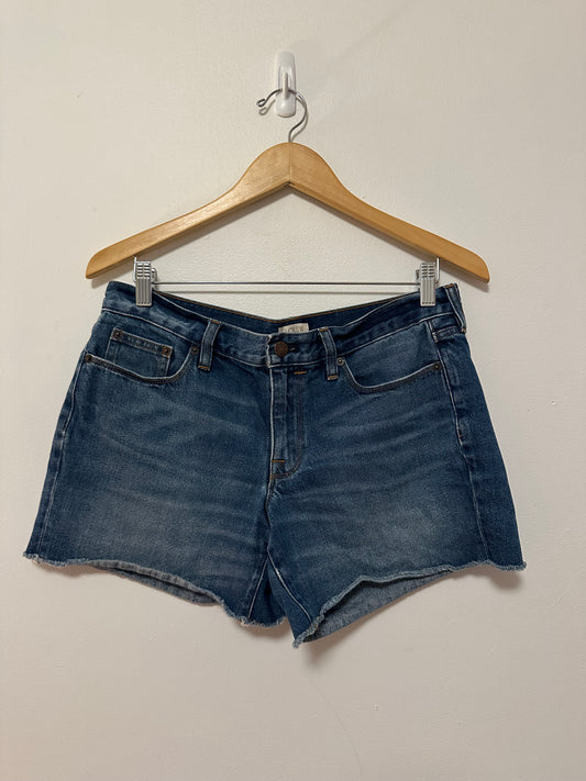 J. Crew Blue Denim Cut Off Raw Hem Shorts | Size 28