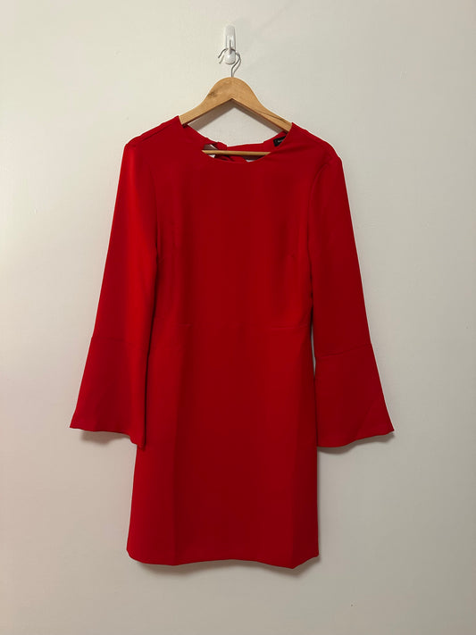 Banana Republic Red Bell Sleeve Tie Back Cutout Mini Dress | Size 6