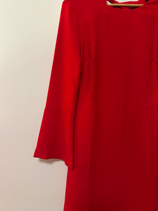 Banana Republic Red Bell Sleeve Tie Back Cutout Mini Dress | Size 6