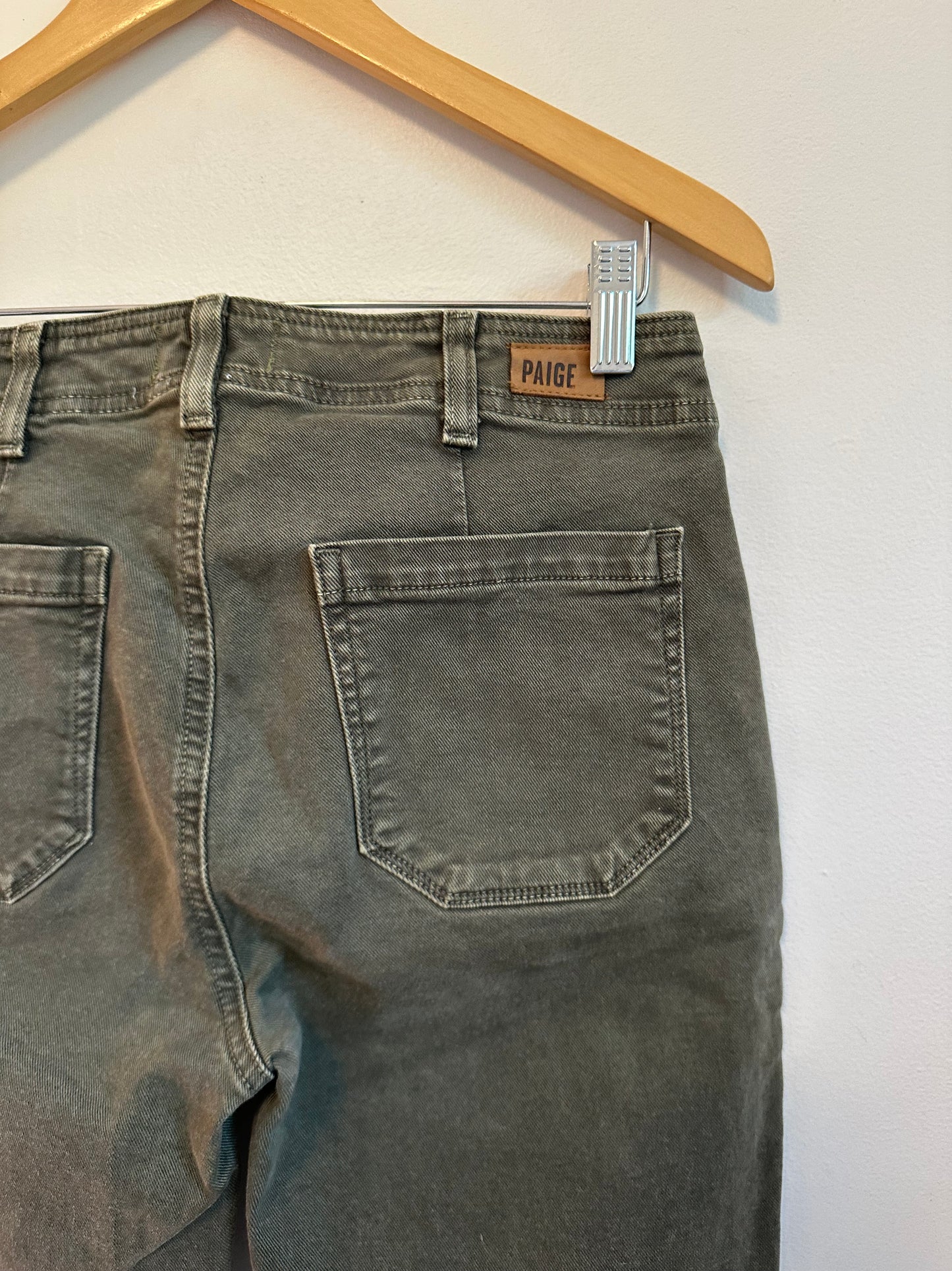 Paige Verdugo Ankle Dark Green Skinny Jeans | Size 27