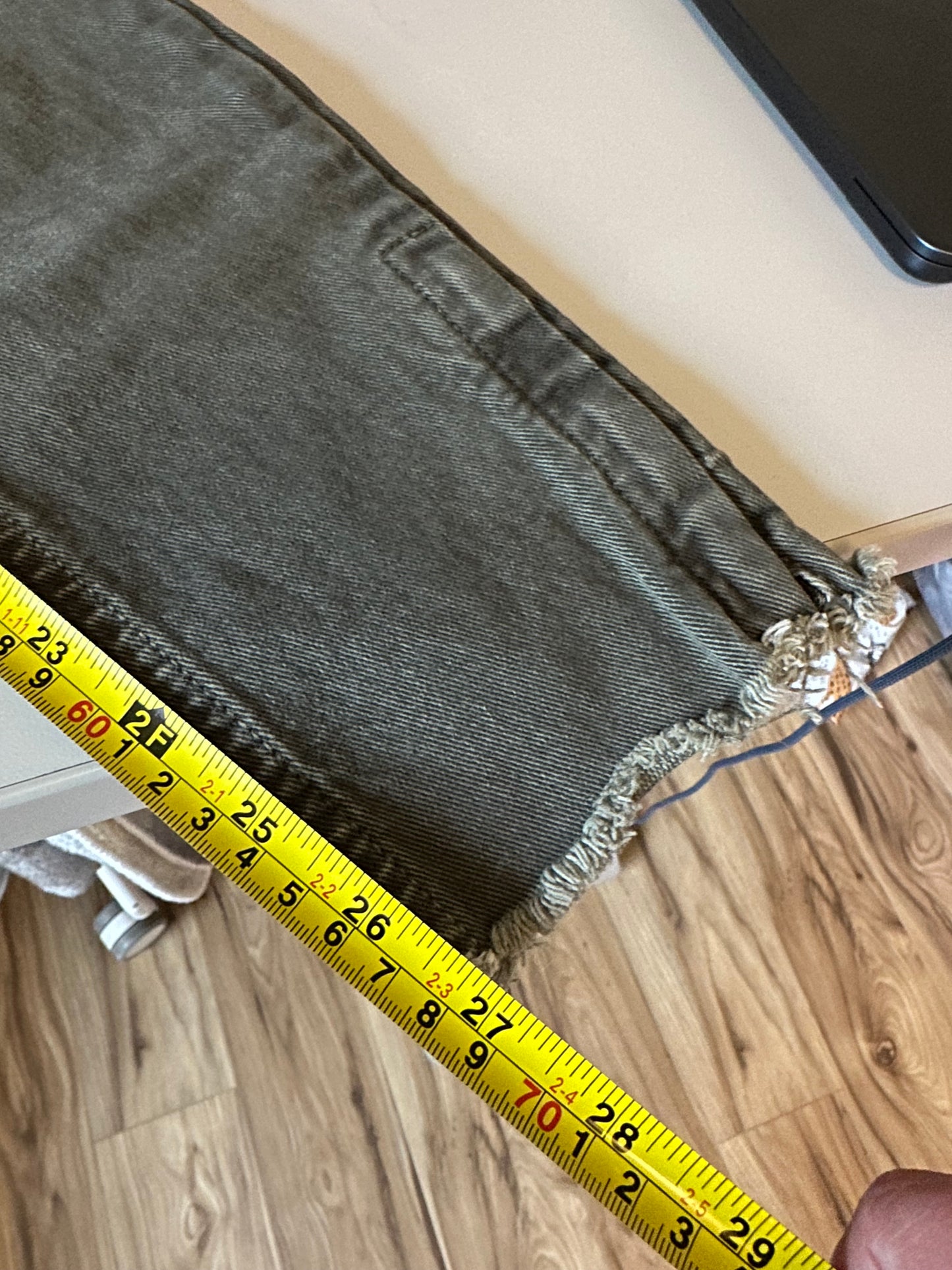 Paige Verdugo Ankle Dark Green Skinny Jeans | Size 27