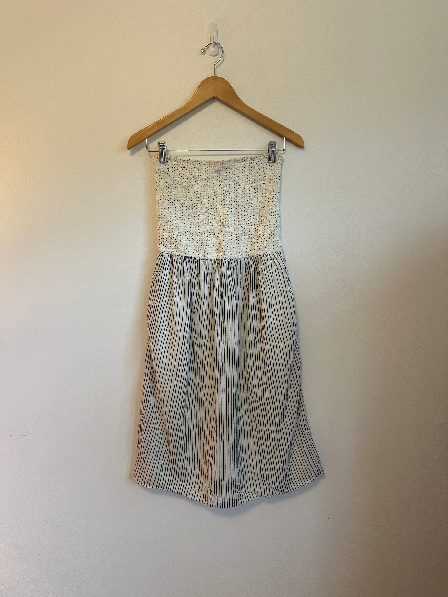 Rag & Bone Aster Pinstripe Strapless Dress | Size Small