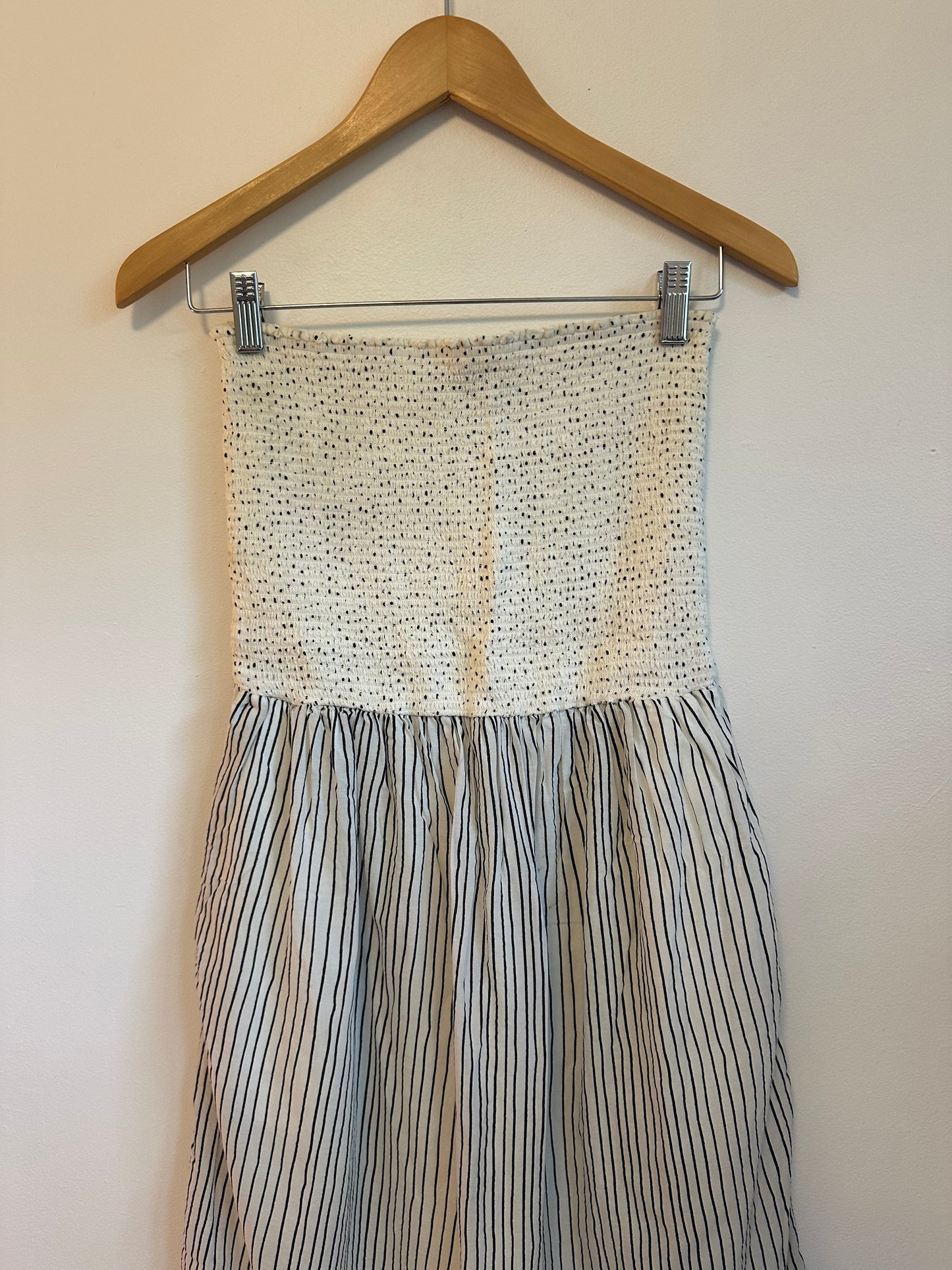 Rag & Bone Aster Pinstripe Strapless Dress | Size Small