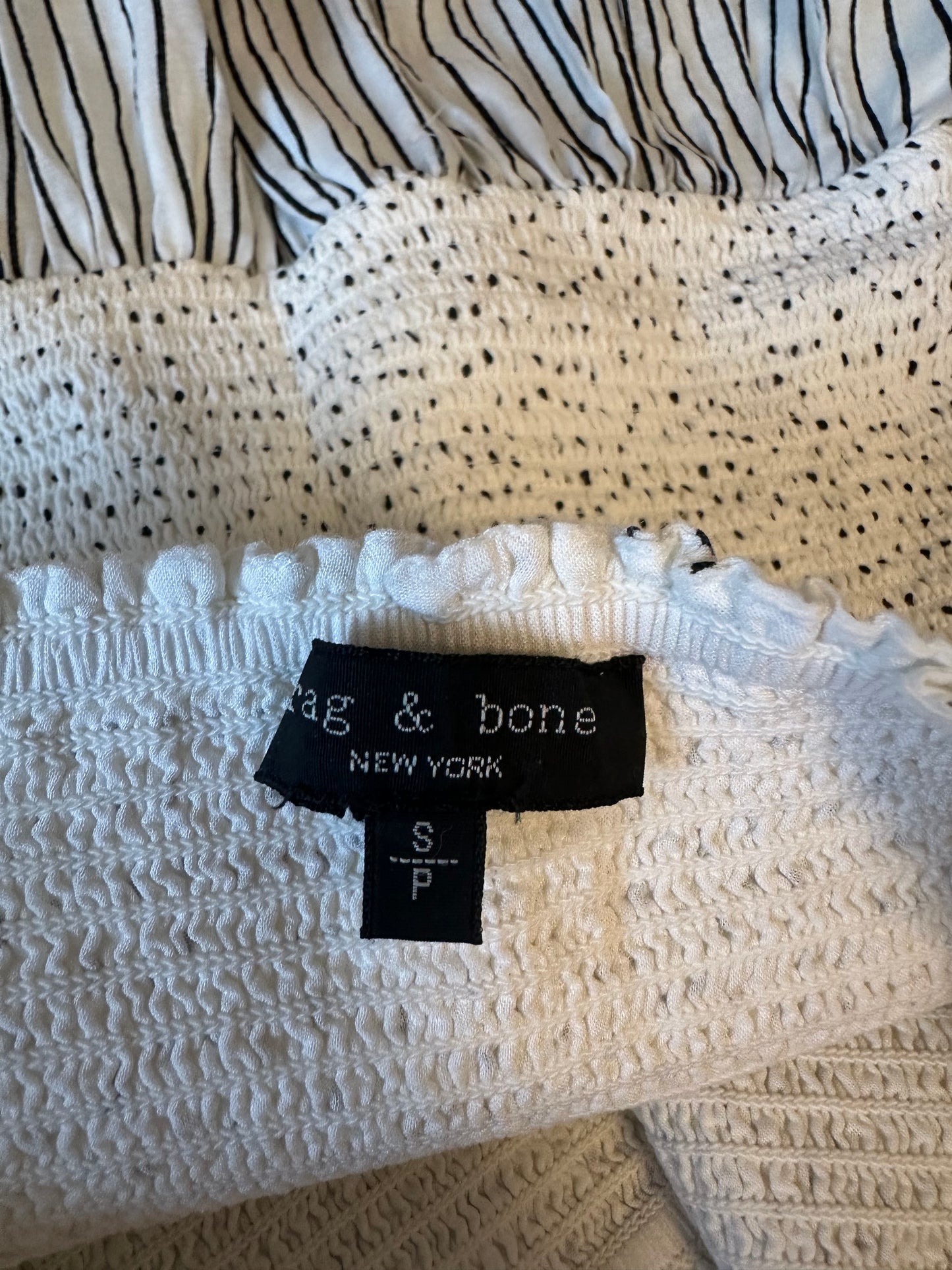 Rag & Bone Aster Pinstripe Strapless Dress | Size Small
