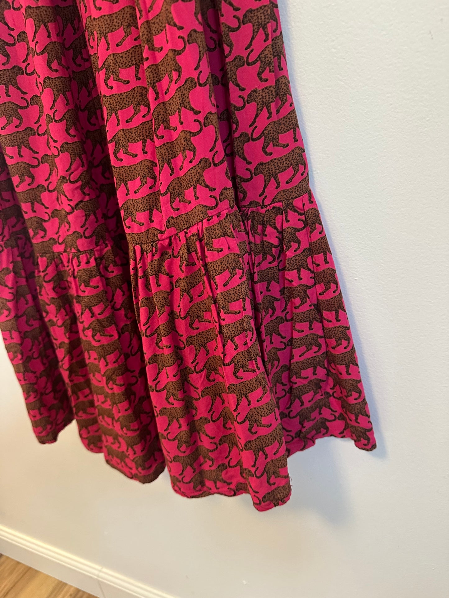 Emerson Fry India Summer Dress in Pink Cheetah | Size XS/S