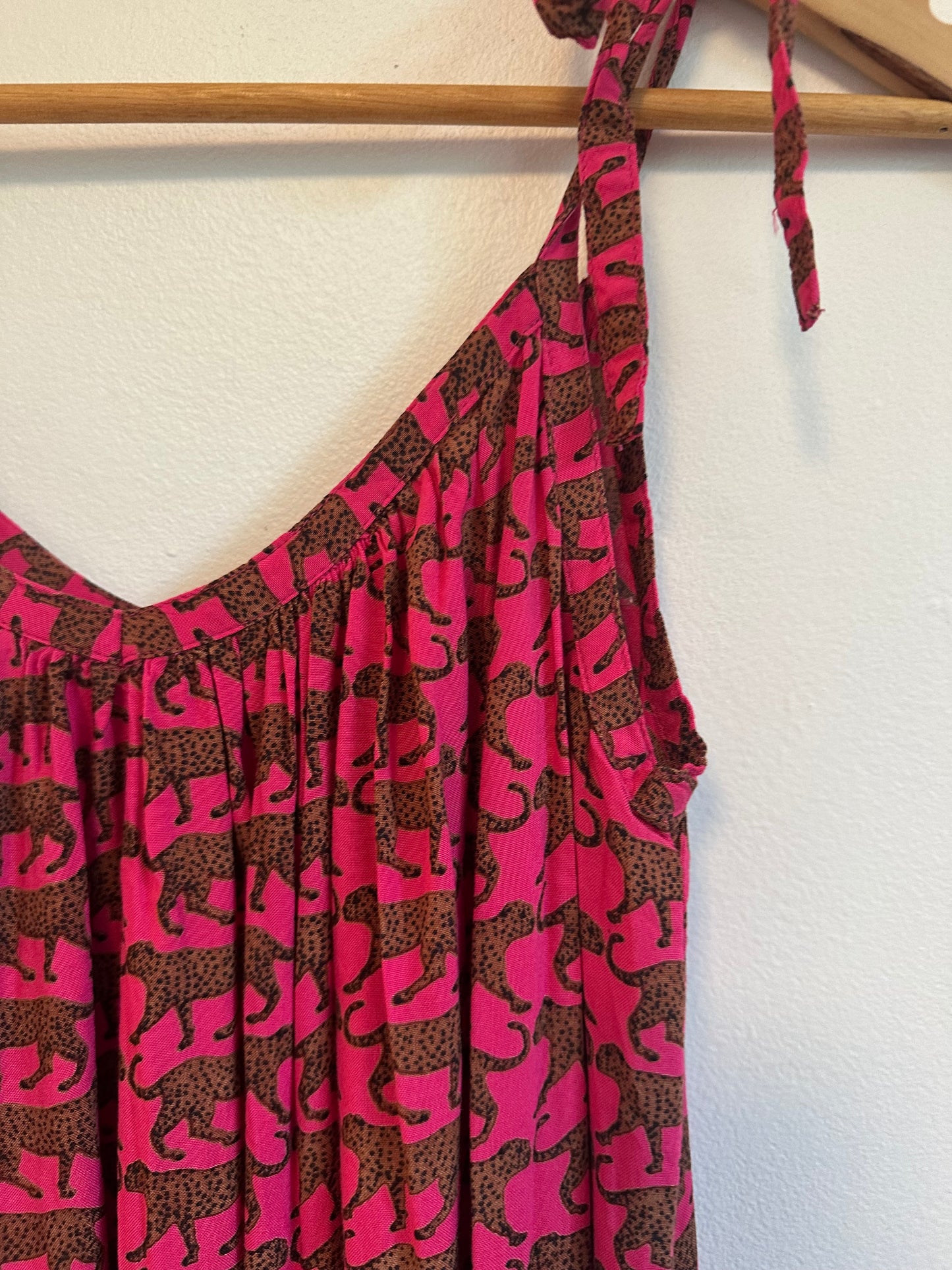 Emerson Fry India Summer Dress in Pink Cheetah | Size XS/S