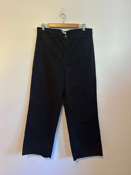 Marine Layer Allison Wide Leg Pants in Black | Size 12