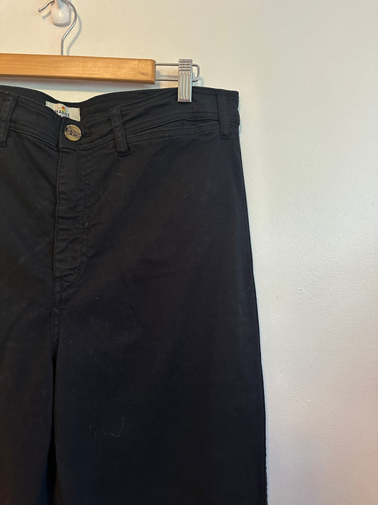 Marine Layer Allison Wide Leg Pants in Black | Size 12