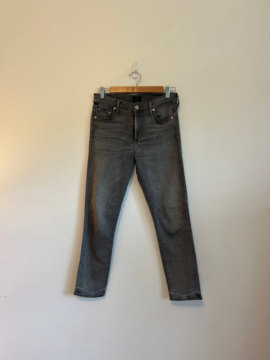 Citizens of Humanity Rocket Crop Mid Rise Skinny Gray Jeans | Size 27