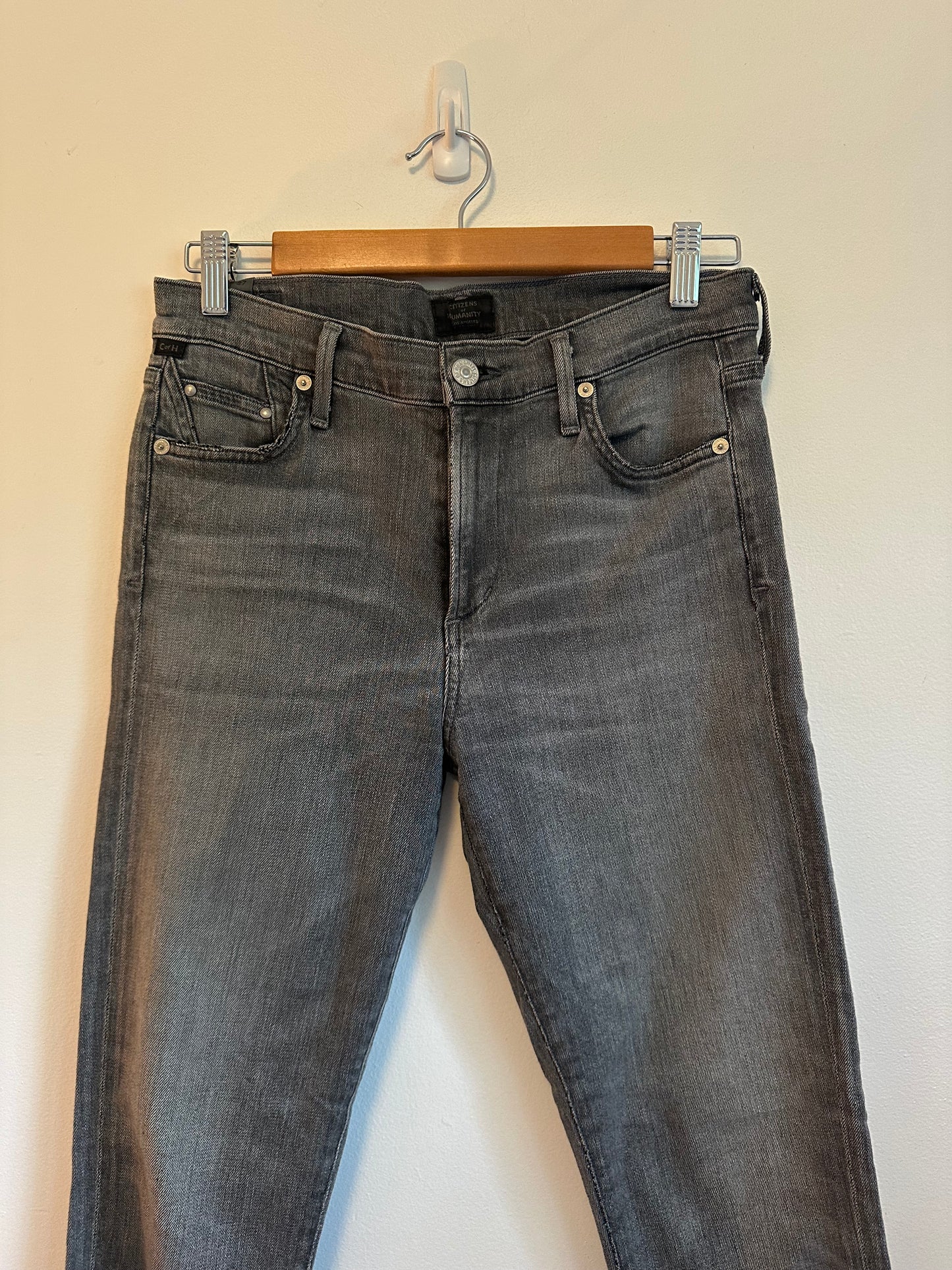 Citizens of Humanity Rocket Crop Mid Rise Skinny Gray Jeans | Size 27