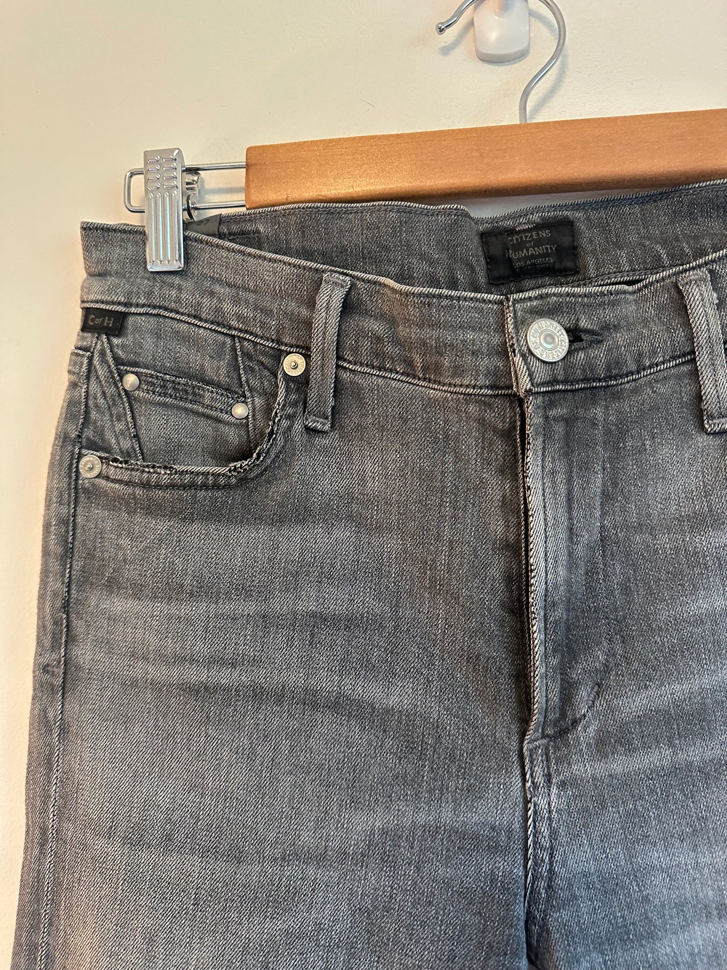 Citizens of Humanity Rocket Crop Mid Rise Skinny Gray Jeans | Size 27