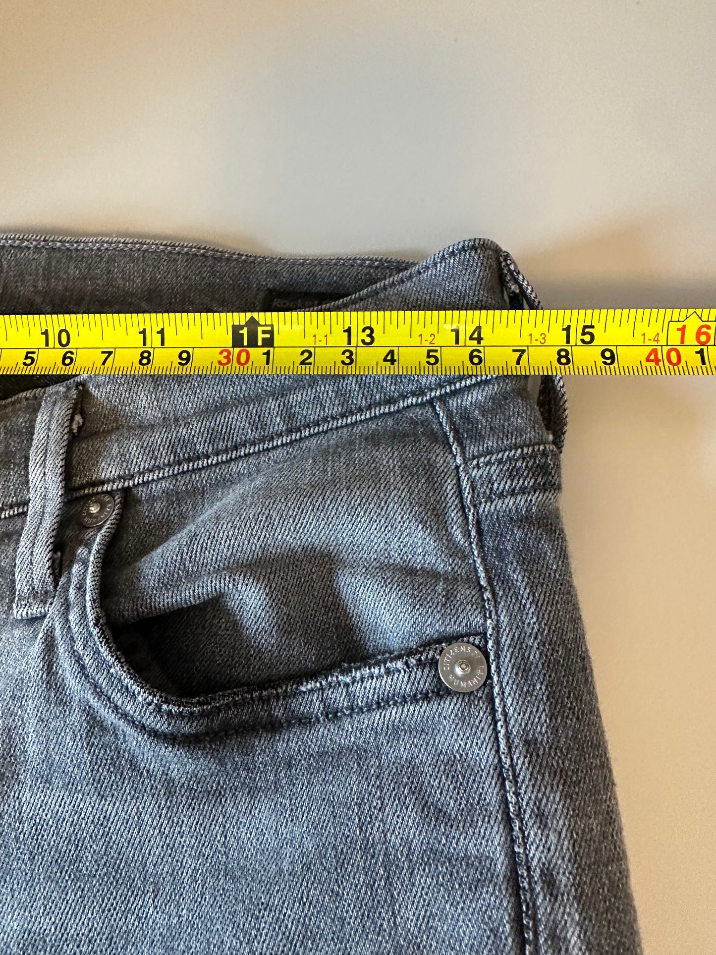 Citizens of Humanity Rocket Crop Mid Rise Skinny Gray Jeans | Size 27