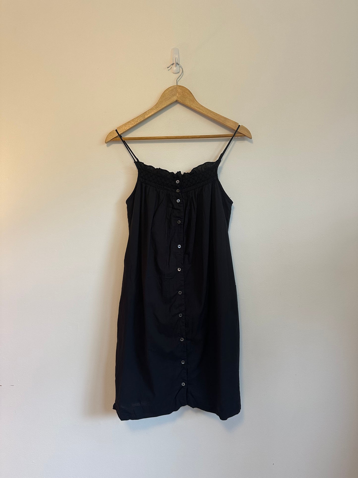 Xirena Tiggy Dress in Black Cotton Poplin | Size XS