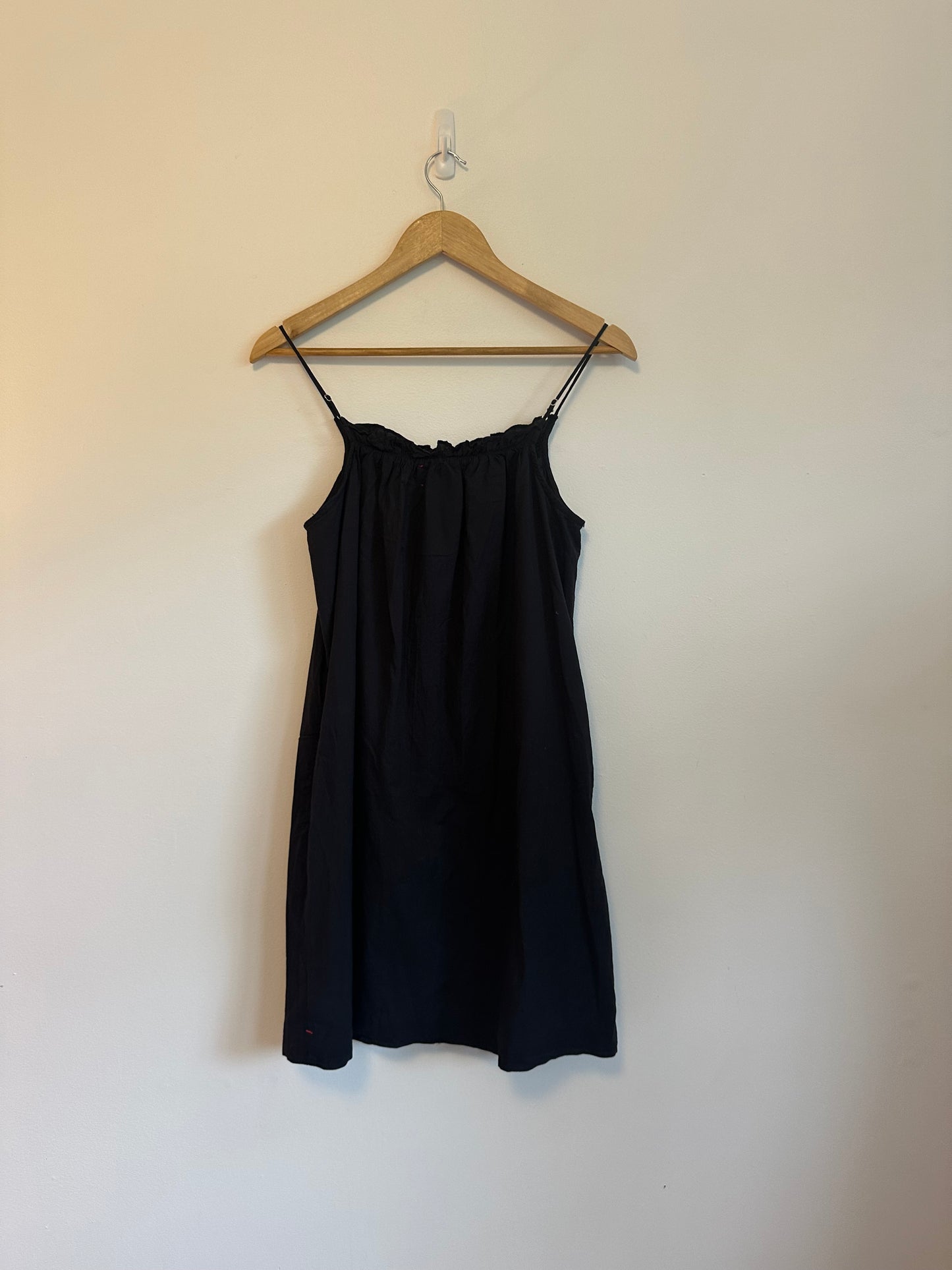 Xirena Tiggy Dress in Black Cotton Poplin | Size XS