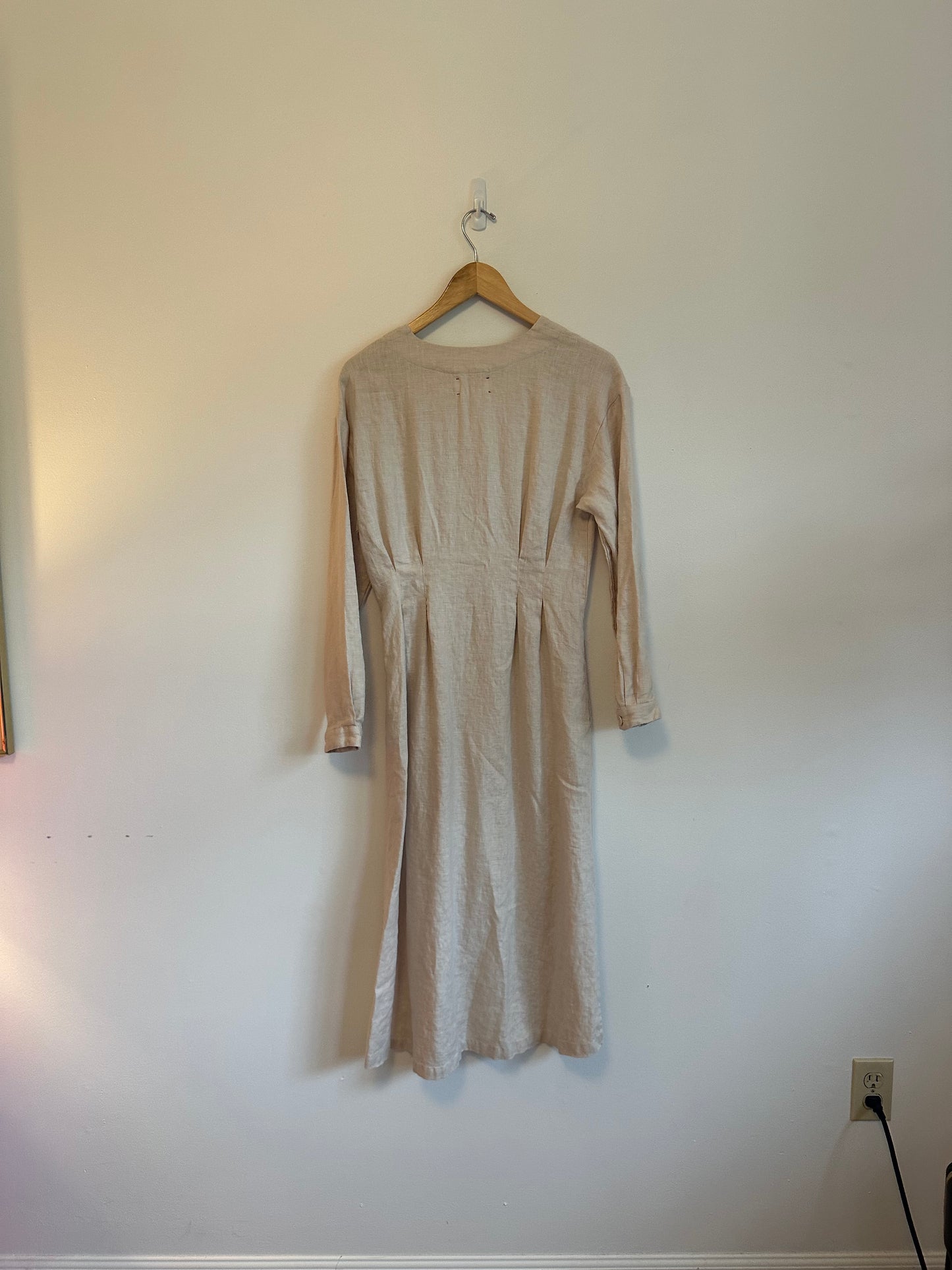Xirena Tan Linen Lucy Button Front Dress | Size XS