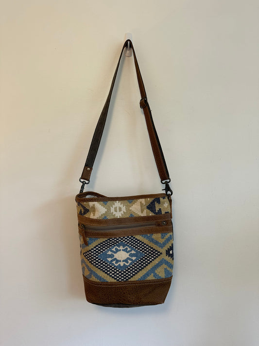 Myra Bag Kilim Woven Canvas Crossbody Shoulder Bag