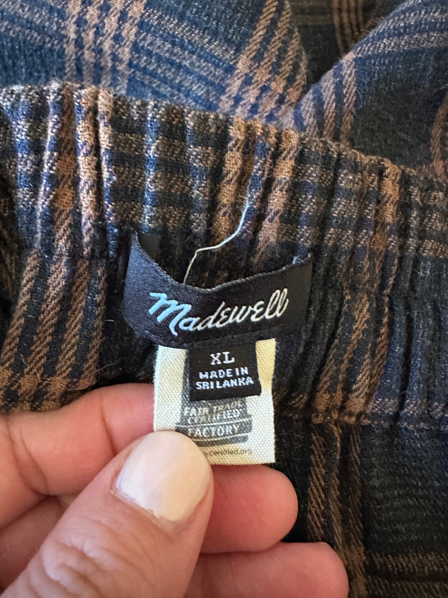 Madewell Plaid Double-Breasted Mini Skirt | Size XL