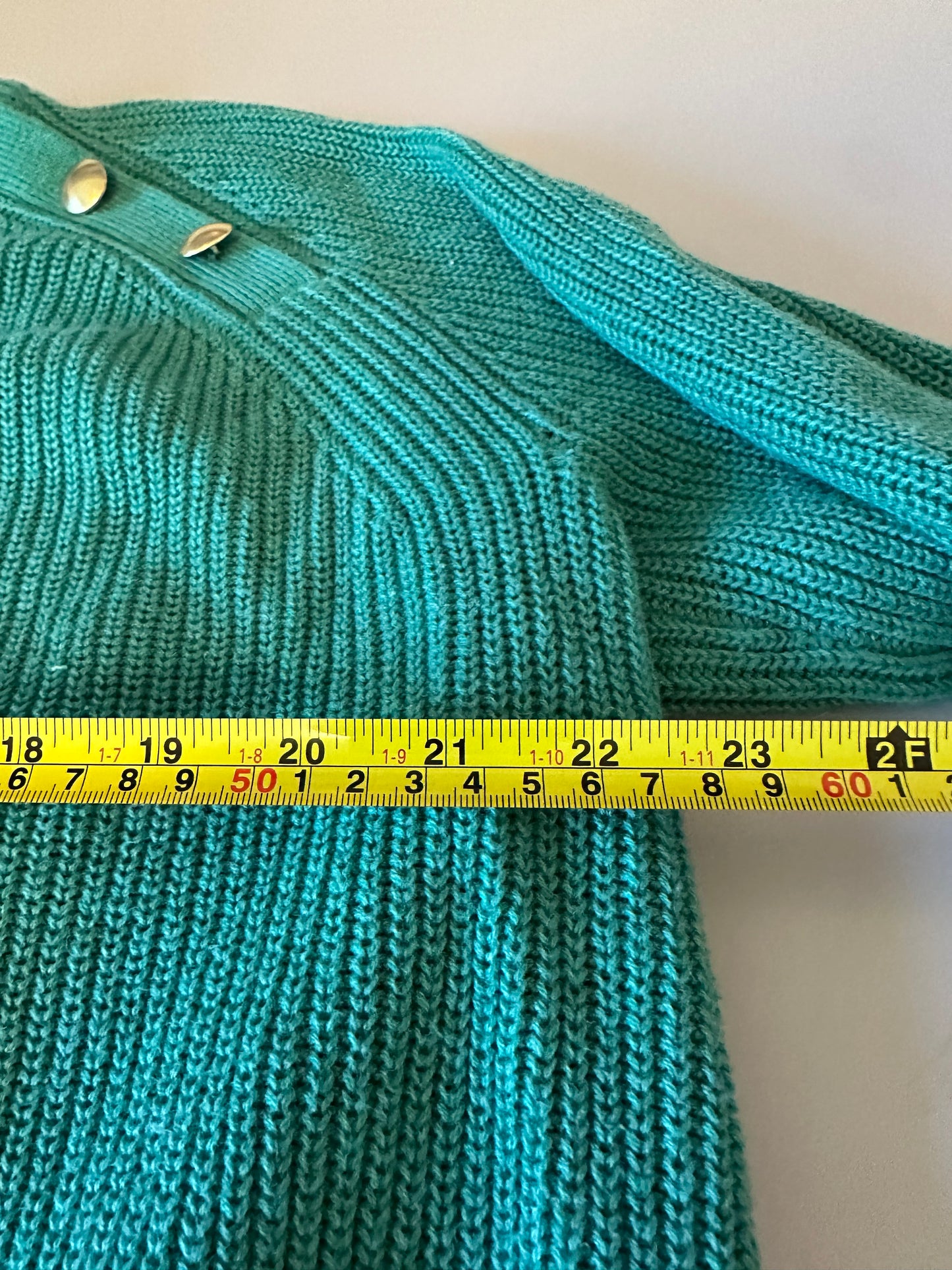 J.Crew Gold Button Raglan Crewneck Sweater in Green | Size XL