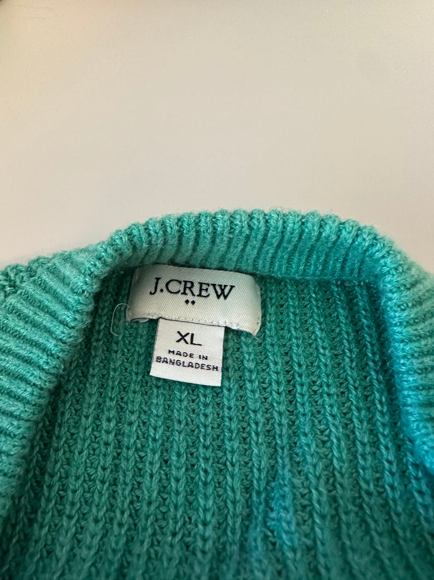 J.Crew Gold Button Raglan Crewneck Sweater in Green | Size XL