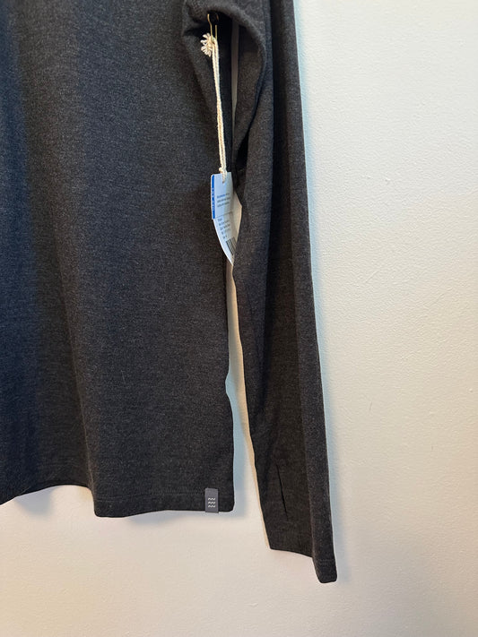 NWT Free Fly Bamboo Flex Quarter Zip Pullover in Charcoal Gray | Size Medium