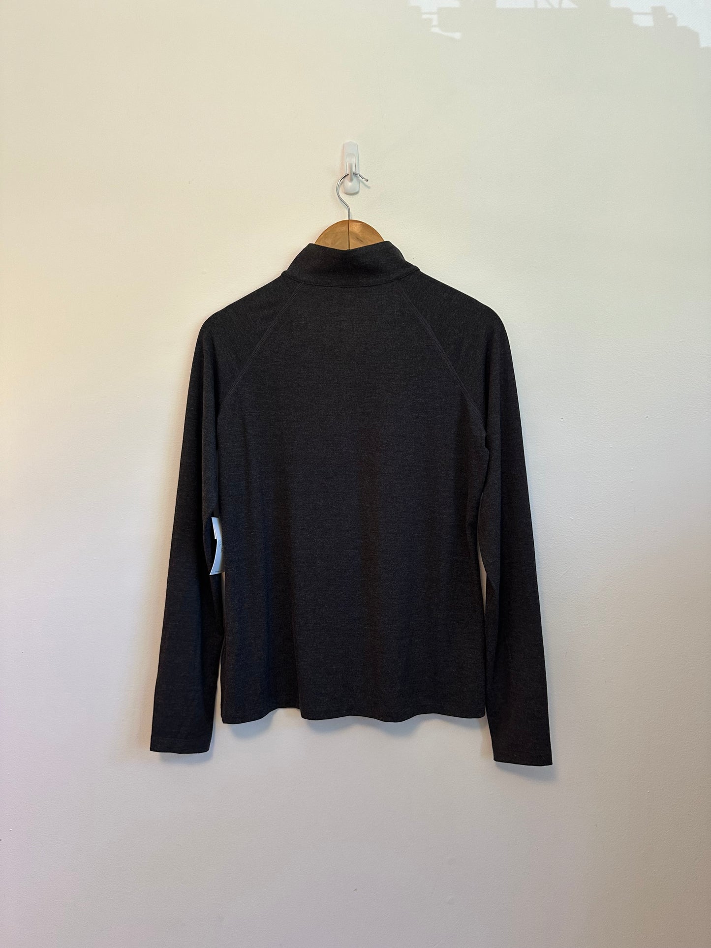 NWT Free Fly Bamboo Flex Quarter Zip Pullover in Charcoal Gray | Size Medium