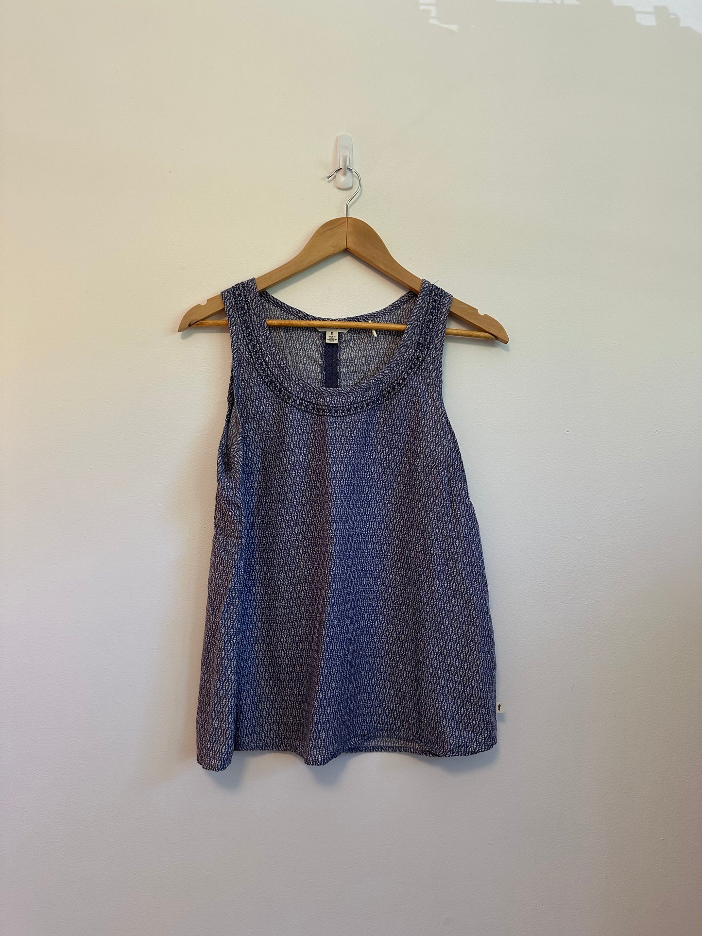 Toad&Co Purple Patterned Tank Top | Size Small