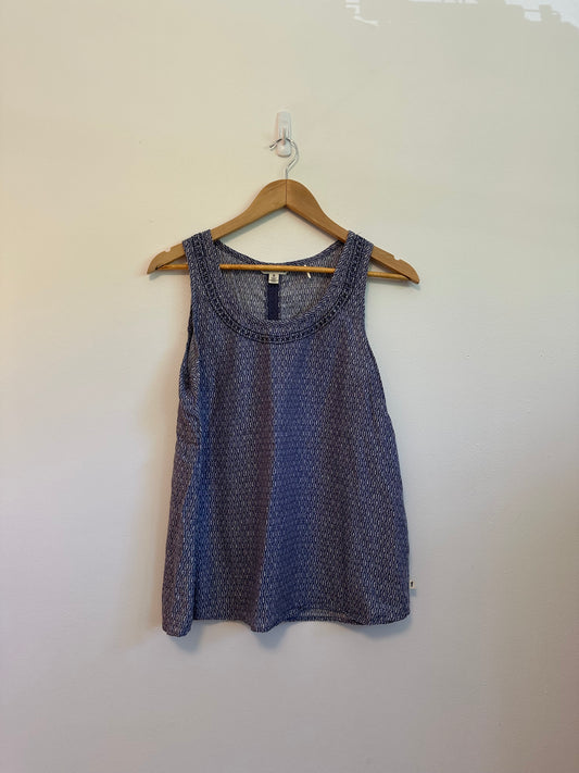 Toad&Co Purple Patterned Tank Top | Size Small