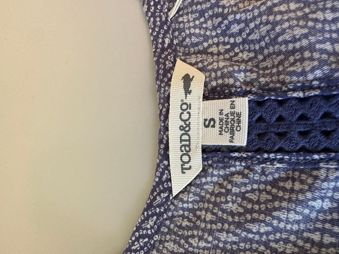 Toad&Co Purple Patterned Tank Top | Size Small