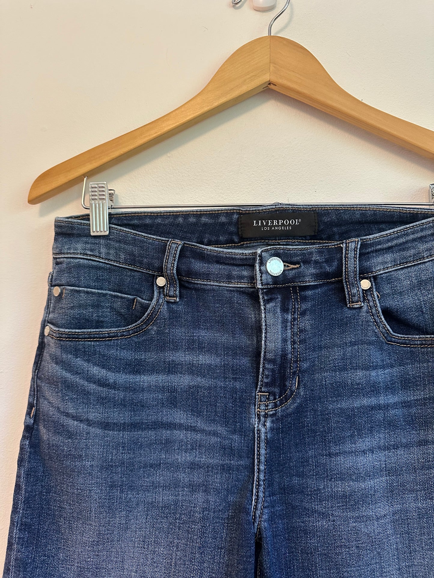 Liverpool Long Denim Shorts | Size 8 Petite