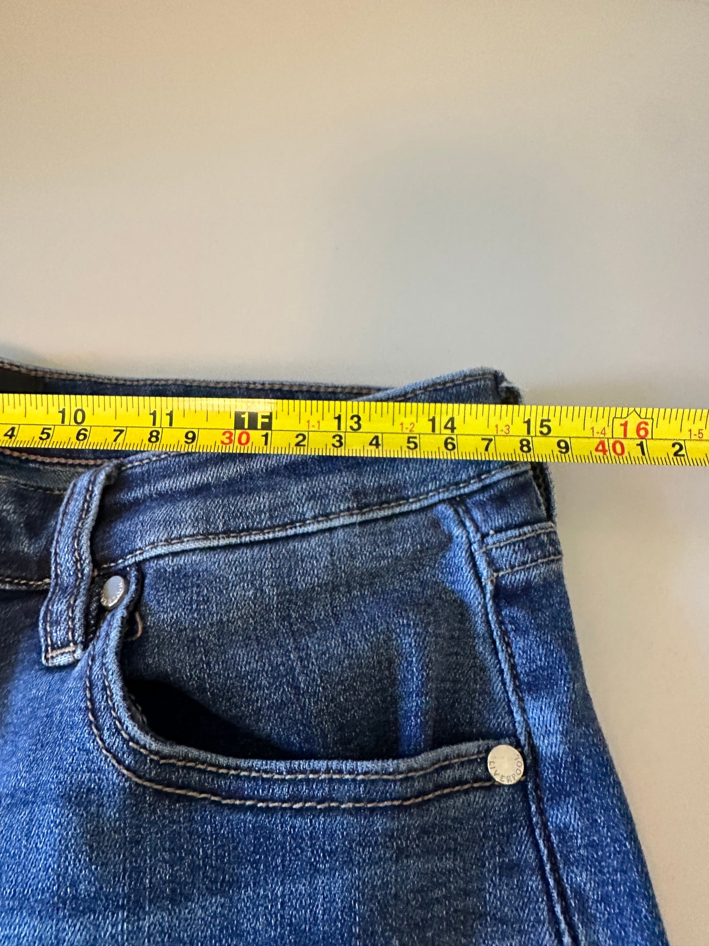 Liverpool Long Denim Shorts | Size 8 Petite