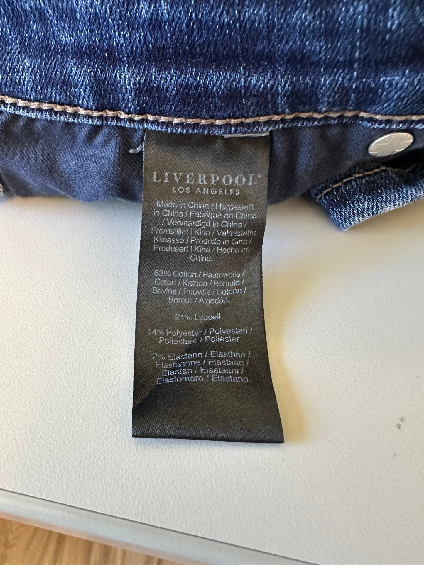 Liverpool Long Denim Shorts | Size 8 Petite
