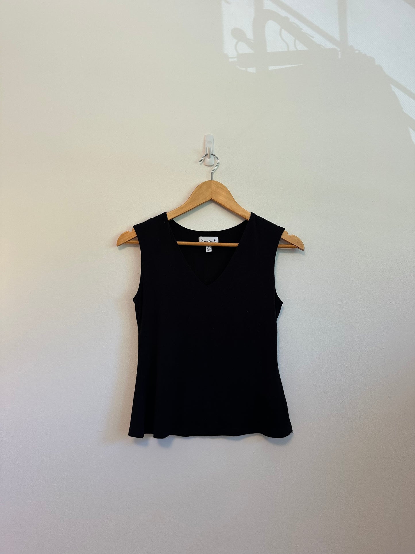 Veronica M Black Jersey Tank Top | Size Medium