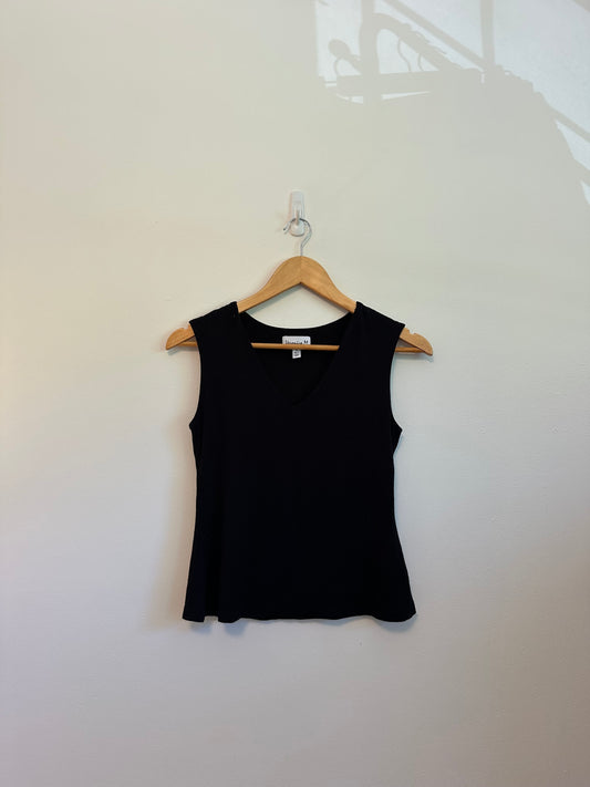 Veronica M Black Jersey Tank Top | Size Medium