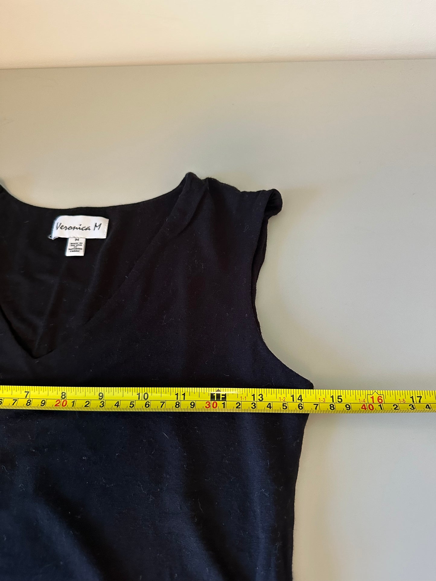 Veronica M Black Jersey Tank Top | Size Medium