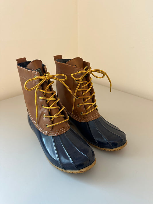 Bass Harlequin Waterproof Lace Up Duck Boots | Size 10