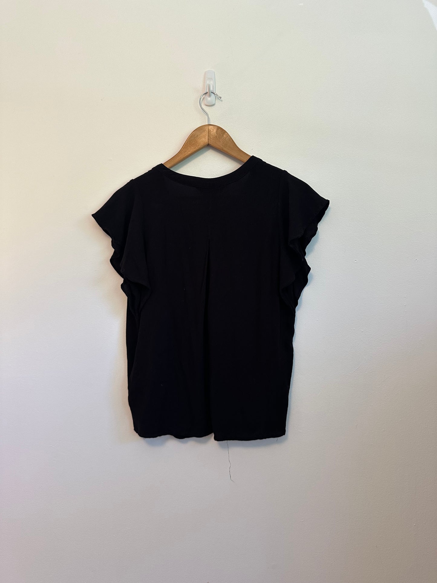 Liverpool Los Angeles Short Sleeve Black T-Shirt Blouse | Size XS