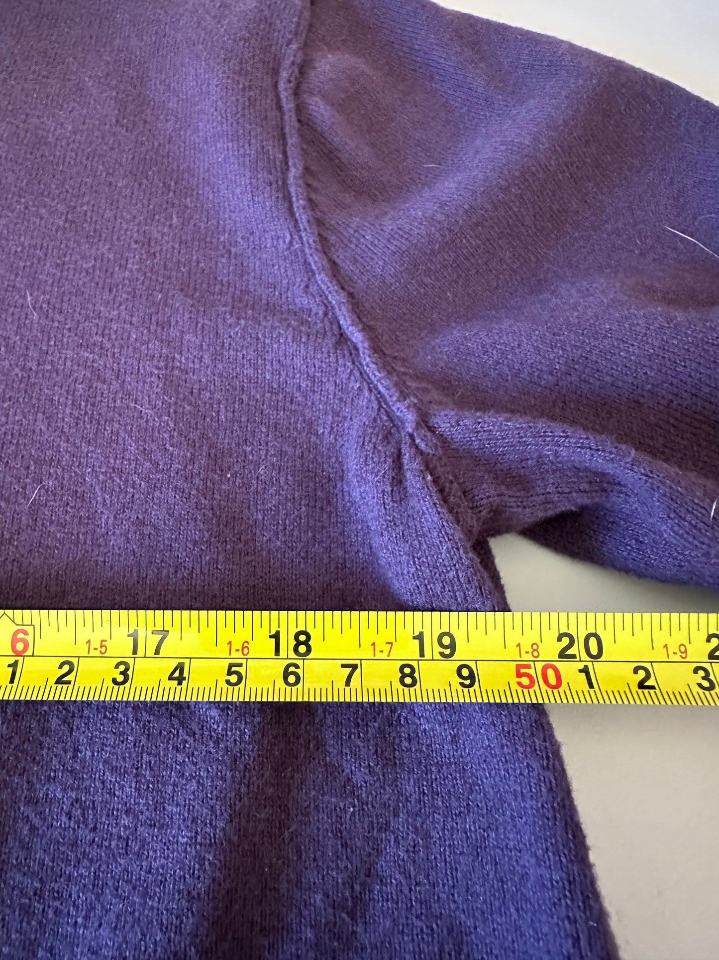L. L. Bean Eggplant Purple Cotton Sweater | Size Medium Petite