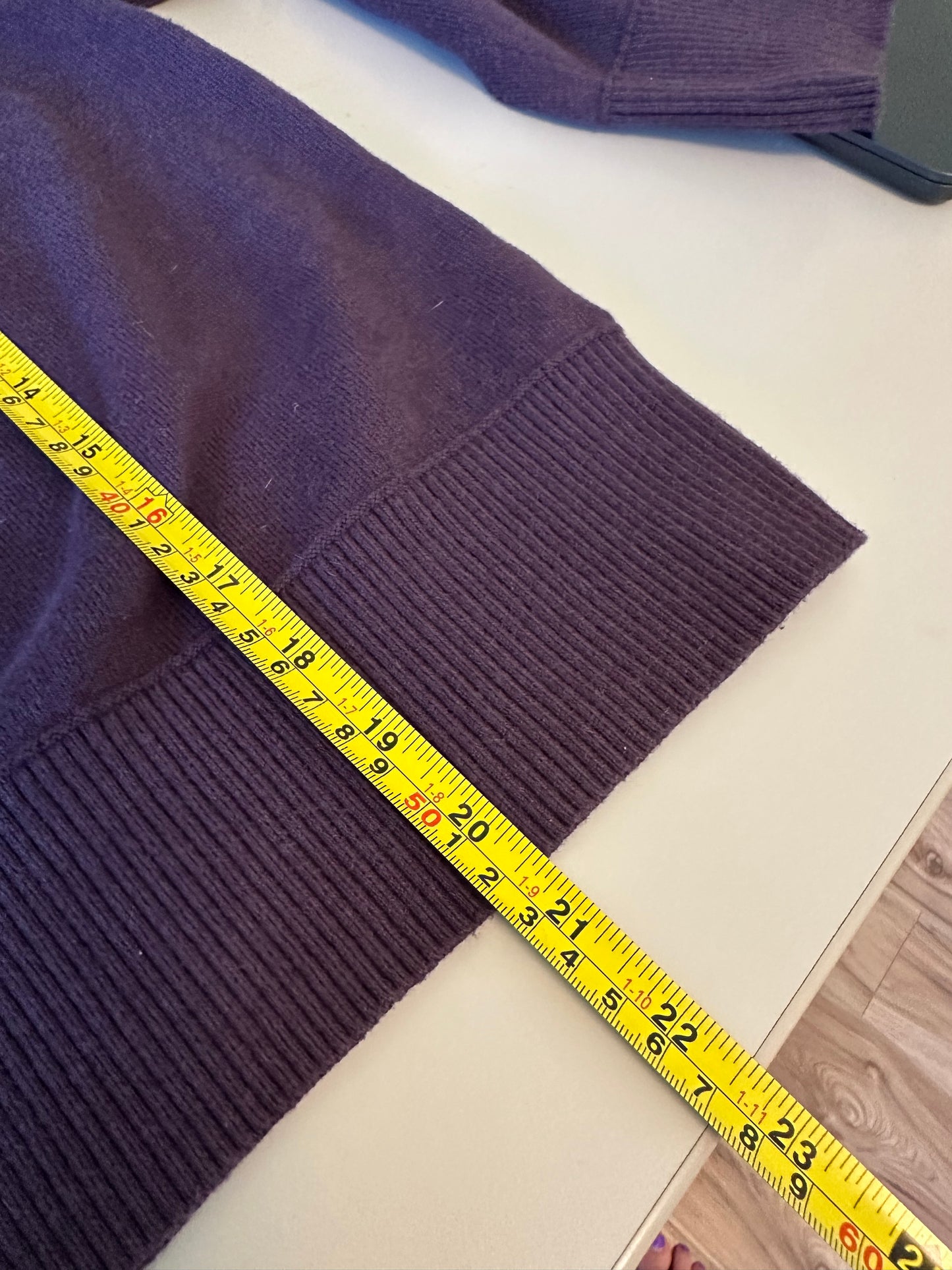 L. L. Bean Eggplant Purple Cotton Sweater | Size Medium Petite