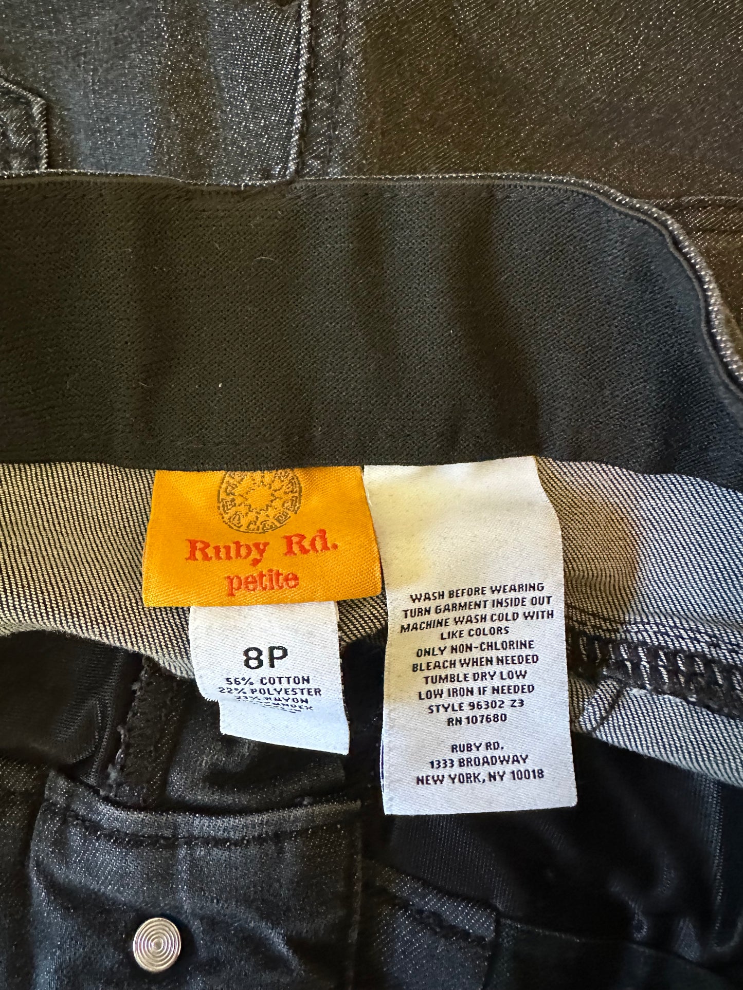 Ruby Rd. Black Stretch Jeans | Size 8P