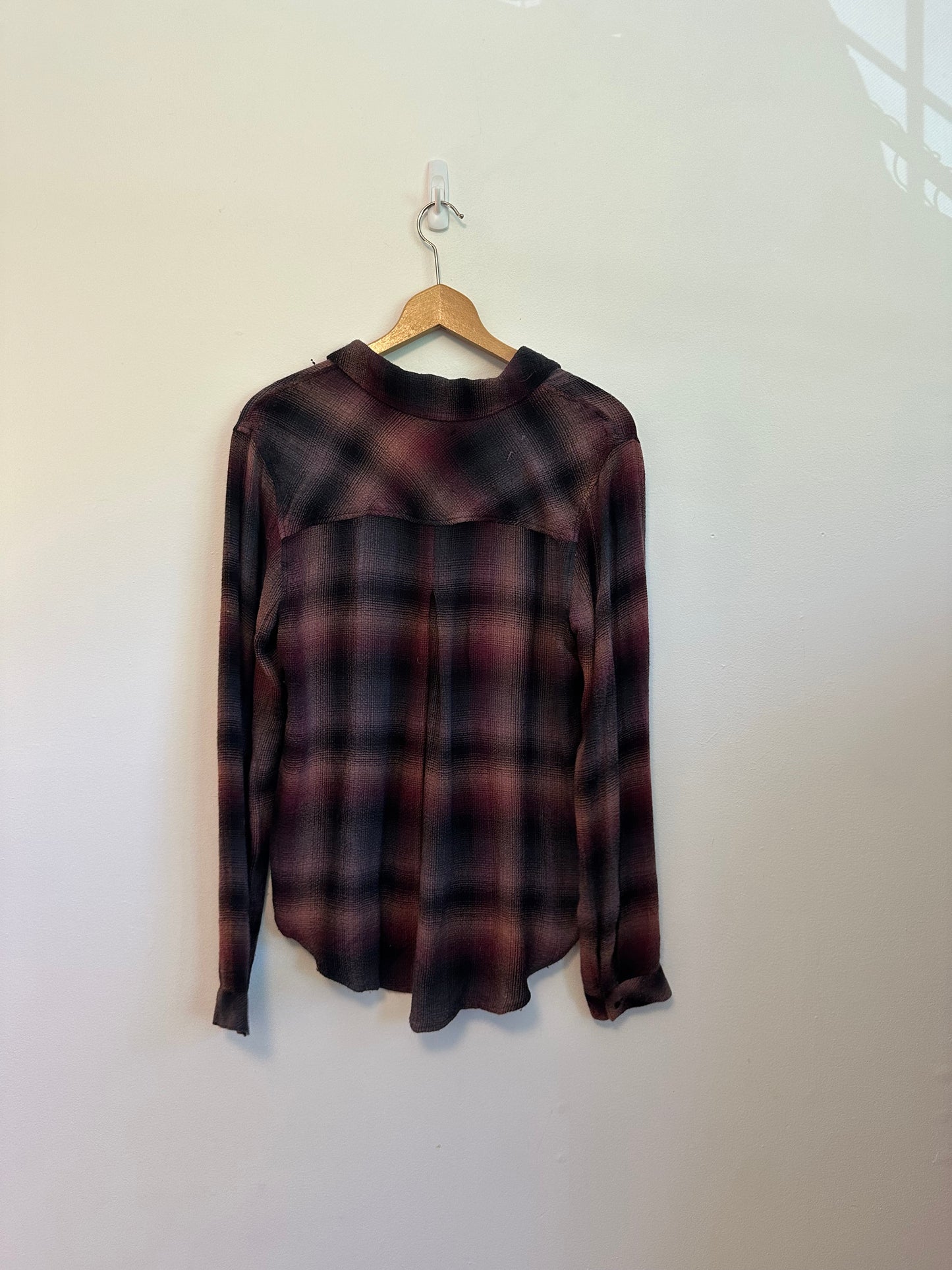 Bella Dahl Red Plaid Button Down Shirt | Size Small