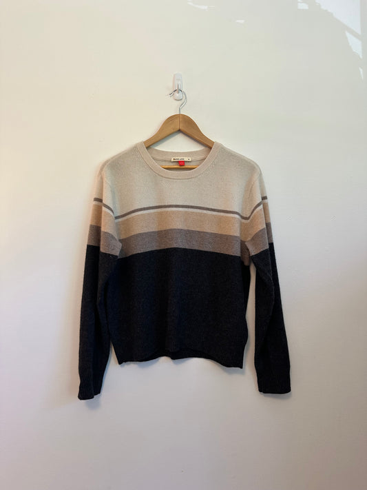 Marine Layer Harper Cashmere Striped Sweater | Size Medium