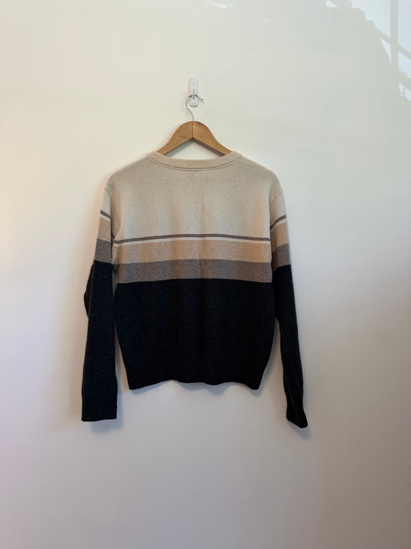 Marine Layer Harper Cashmere Striped Sweater | Size Medium