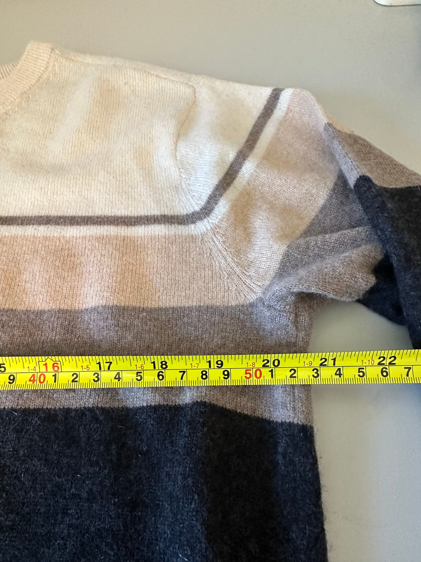 Marine Layer Harper Cashmere Striped Sweater | Size Medium