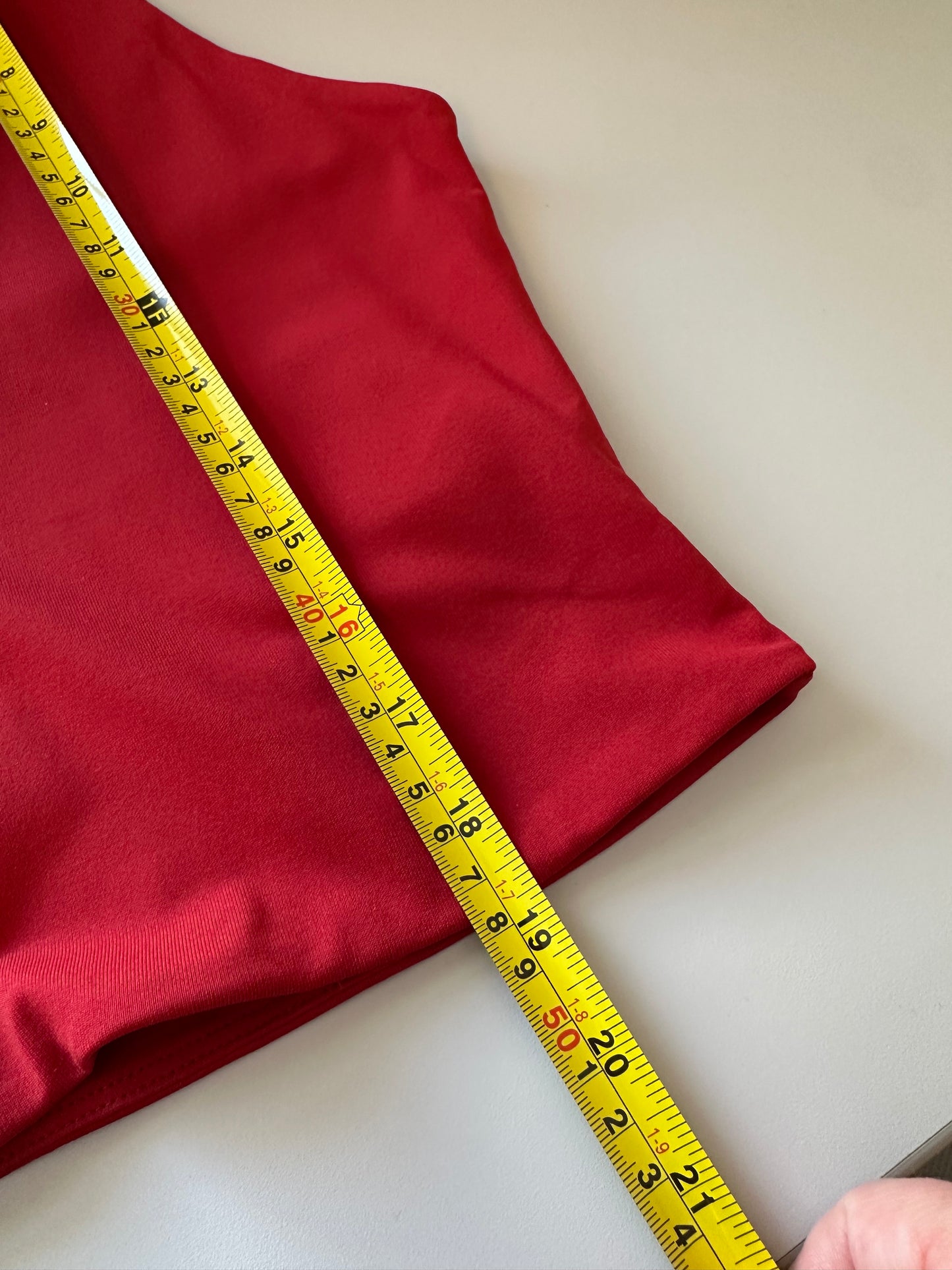 NWT Babaton Red Contour Cropped Polo Shirt | Size Large
