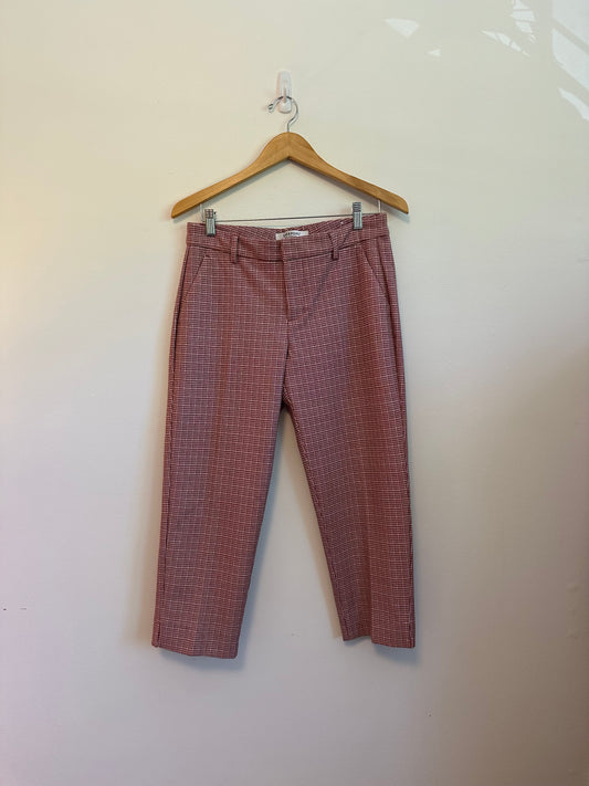 Liverpool Los Angeles Red and White Houndstooth Trousers | Size 8