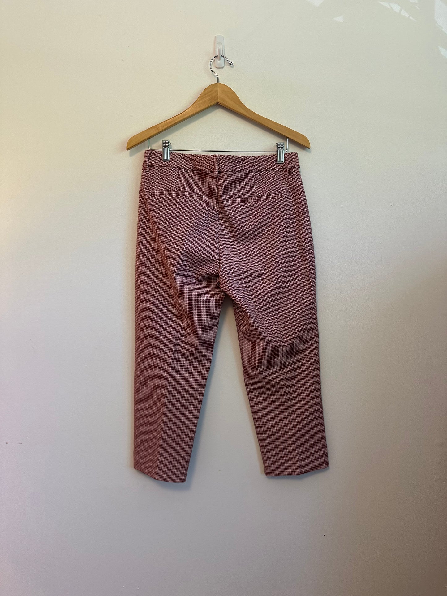 Liverpool Los Angeles Red and White Houndstooth Trousers | Size 8
