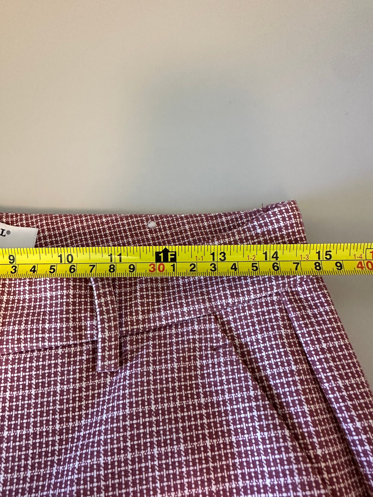 Liverpool Los Angeles Red and White Houndstooth Trousers | Size 8